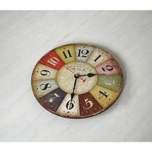 Load image into Gallery viewer, Large Colourful Wall Clock Kitchen Office Retro Timepiece
