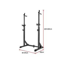 Load image into Gallery viewer, Commercial Squat Rack Adjustable Pair Fitness Exercise Weight Lifting Gym Barbell Stand
