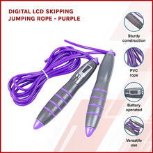 Load image into Gallery viewer, Digital LCD Skipping Jumping Rope - Purple
