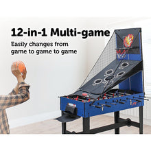 Load image into Gallery viewer, 4FT 12-in-1 Combo Games Tables Foosball Soccer Basketball Hockey Pool Table Tennis
