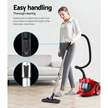 Load image into Gallery viewer, Devanti Bagless Vacuum Cleaner Cleaners Cyclone Cyclonic Vac HEPA Filter Car Home Office 2200W Red
