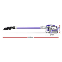 Load image into Gallery viewer, Devanti Cordless 150W Handstick Vacuum Cleaner - Purple and Grey
