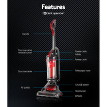 Load image into Gallery viewer, Devanti Upright Vacuum Cleaner Stick Bagless Free-standing Cyclone Filter 1000W
