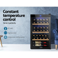 Load image into Gallery viewer, Devanti 34 Bottles Wine Cooler Compressor Chiller Beverage Fridge
