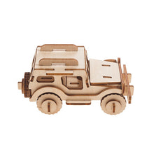 Load image into Gallery viewer, Model kit  4 x 4 Jeep Car 3D Ply Wood -craft kit- ages 3+
