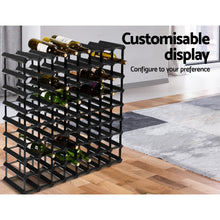 Load image into Gallery viewer, Artiss 72 Bottle Timber Wine Rack Wooden Storage Wall Racks Holders Cellar Black
