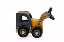 Load image into Gallery viewer, Wooden bobcat excavator with movable parts-large: 15 cm length.
