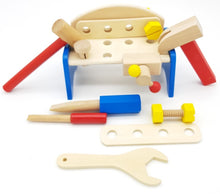 Load image into Gallery viewer, Toddlers Wooden tool bench.
