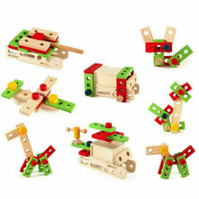 Load image into Gallery viewer, Wooden Tool Box set building and fixing pretend play educational toy
