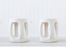 Load image into Gallery viewer, Timber Stool - Woodsworth - White Wash - 31x40x31cm set of TWO (2).
