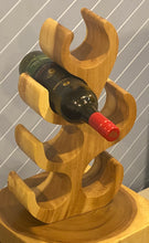 Load image into Gallery viewer, Wine Rack Carved Wood 6 bottle Wine Storage-Acacia Wood handcrafted
