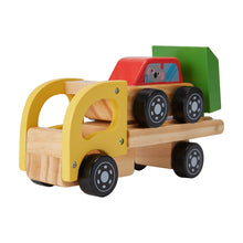 Load image into Gallery viewer, Kids Wooden Car Carrier Truck Toy (Wood) movable tray and car-Age: 18 M+
