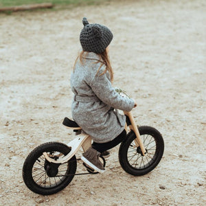 Wooden balance bike with add on pedals module, 3 bikes in1, from age 1-6 years