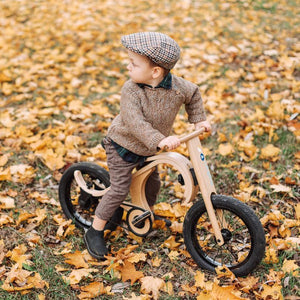 Wooden balance bike with add on pedals module, 3 bikes in1, from age 1-6 years