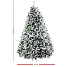 Load image into Gallery viewer, Christmas Tree 2.1M Xmas Trees Decorations Snowy 1106 Tips
