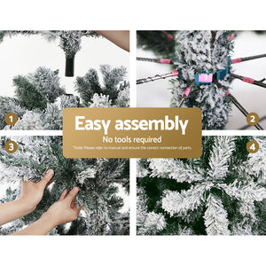 Christmas Tree 2.1M Xmas Trees Decorations Snowy 1106 Tips