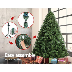 Jingle Jollys 2.1M 6FT 200cm Christmas Tree Xmas Decoration Home Decor 1250 Tips Green