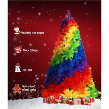 Load image into Gallery viewer, Christmas Tree 2.1M 7ft Xmas Colourful Rainbow Multi-colour-LAST ONE available in Stock- in Australia!
