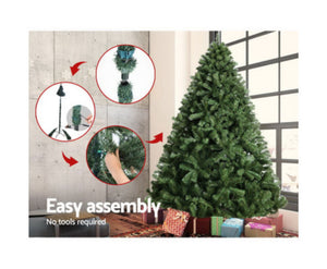 Christmas Tree Large 2.4M 8FT Xmas 240 cm high with  1500 Tips Green.