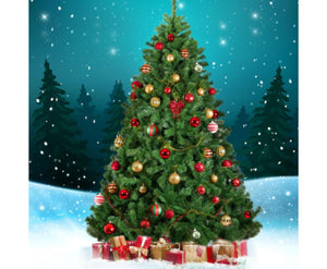 Christmas Tree Large 2.4M 8FT Xmas 240 cm high with  1500 Tips Green.