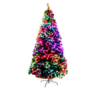 Jingle Jollys 2.1M 7FT LED Christmas Tree Xmas Optic Fiber Multi Colour Lights.