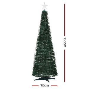 Christmas Tree 1.8M 298 LED Xmas Multi Colour Lights Optic Fibre