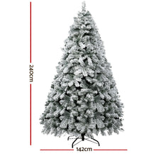 Load image into Gallery viewer, Christmas Tree 2.4M Xmas Trees Decorations Snowy 1291 Tips
