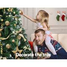 Load image into Gallery viewer, Christmas Tree 2.4M Xmas Trees Decorations Snowy Green 1400 Tips
