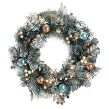 Load image into Gallery viewer, Christmas Wreath with Pre-Lit Lights Ornament 60CM Xmas Tree Decor
