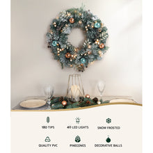 Load image into Gallery viewer, Christmas Wreath with Pre-Lit Lights Ornament 60CM Xmas Tree Decor
