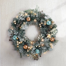 Load image into Gallery viewer, Christmas Wreath with Pre-Lit Lights Ornament 60CM Xmas Tree Decor
