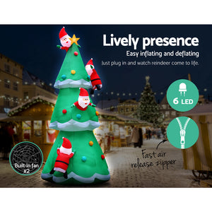 Christmas Inflatable Santa Tree 5M Outdoor Xmas Decorations Lights