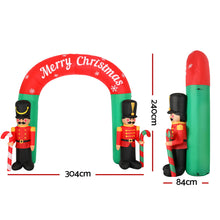 Load image into Gallery viewer, Christmas Inflatable Nutcracker Archway 3M Outdoor Decorations
