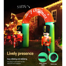 Load image into Gallery viewer, Christmas Inflatable Nutcracker Archway 3M Outdoor Decorations
