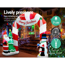 Load image into Gallery viewer, Christmas Inflatable Santa Archway 3M Outdoor Decorations Lights
