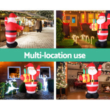 Load image into Gallery viewer, Christmas Inflatable Santa 2.4M Outdoor Xmas Decorations Lights
