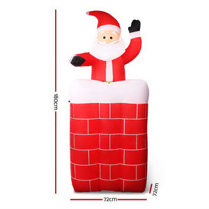 Christmas Inflatable Pop Up Santa 1.8M OutdoorDecorations Lights