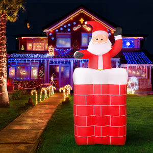 Christmas Inflatable Pop Up Santa 1.8M OutdoorDecorations Lights