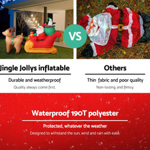 Load image into Gallery viewer, Christmas Inflatable Santa Sleigh 2.2M Outdoor Decorations LED
