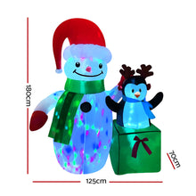 Load image into Gallery viewer, Christmas Inflatable Snowman 1.8M Lights LED Outdoor Decorations
