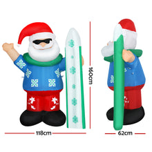 Load image into Gallery viewer, Christmas Inflatable Santa 1.6M Outdoor Xmas Decorations Lights
