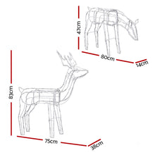 Load image into Gallery viewer, Christmas Motif Lights LED Rope Reindeer Waterproof Solar Powered
