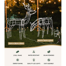 Load image into Gallery viewer, Christmas Motif Lights LED Rope Reindeer Waterproof Solar Powered
