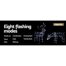 Load image into Gallery viewer, Christmas Motif Lights LED Rope Reindeer Waterproof Solar Powered
