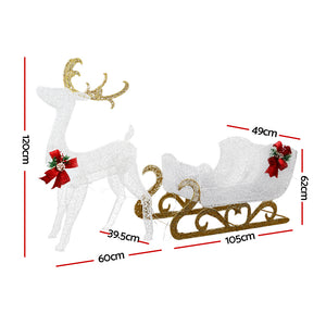 Christmas Lights Motif LED Rope Light Reindeer Sleigh Xmas Decor