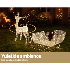 Christmas Lights Motif LED Rope Light Reindeer Sleigh Xmas Decor