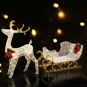 Christmas Lights Motif LED Rope Light Reindeer Sleigh Xmas Decor