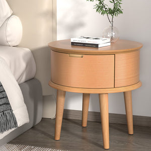 Enzo Curved Bedside Table Oak-0