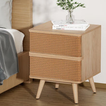 Load image into Gallery viewer, Rattan Style 2 Drawer Bedside Table-0
