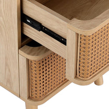 Load image into Gallery viewer, Rattan Style 2 Drawer Bedside Table-4
